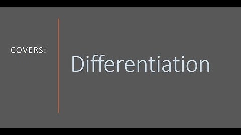 9709 Maths A Level: Differentiation Part 2. Conceptual Cambridge