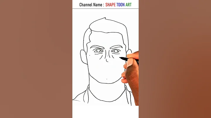 Cristiano Ronaldo drawing outline easy - CR7 drawing - How to draw cristiano ronaldo drawing easy