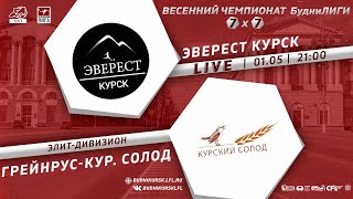 01.05. 21-00. ЭВЕРЕСТ КУРСК - ГРЕЙНРУС-КУРСКИЙ СОЛОД. Весенний Чемпионат БудниЛИГИ 7х7 2024. 3 тур