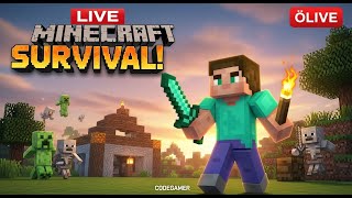🔥Minecraft Survival LIVE 🔴 | Hardcore Base Building & Adventures | CODEGAMER