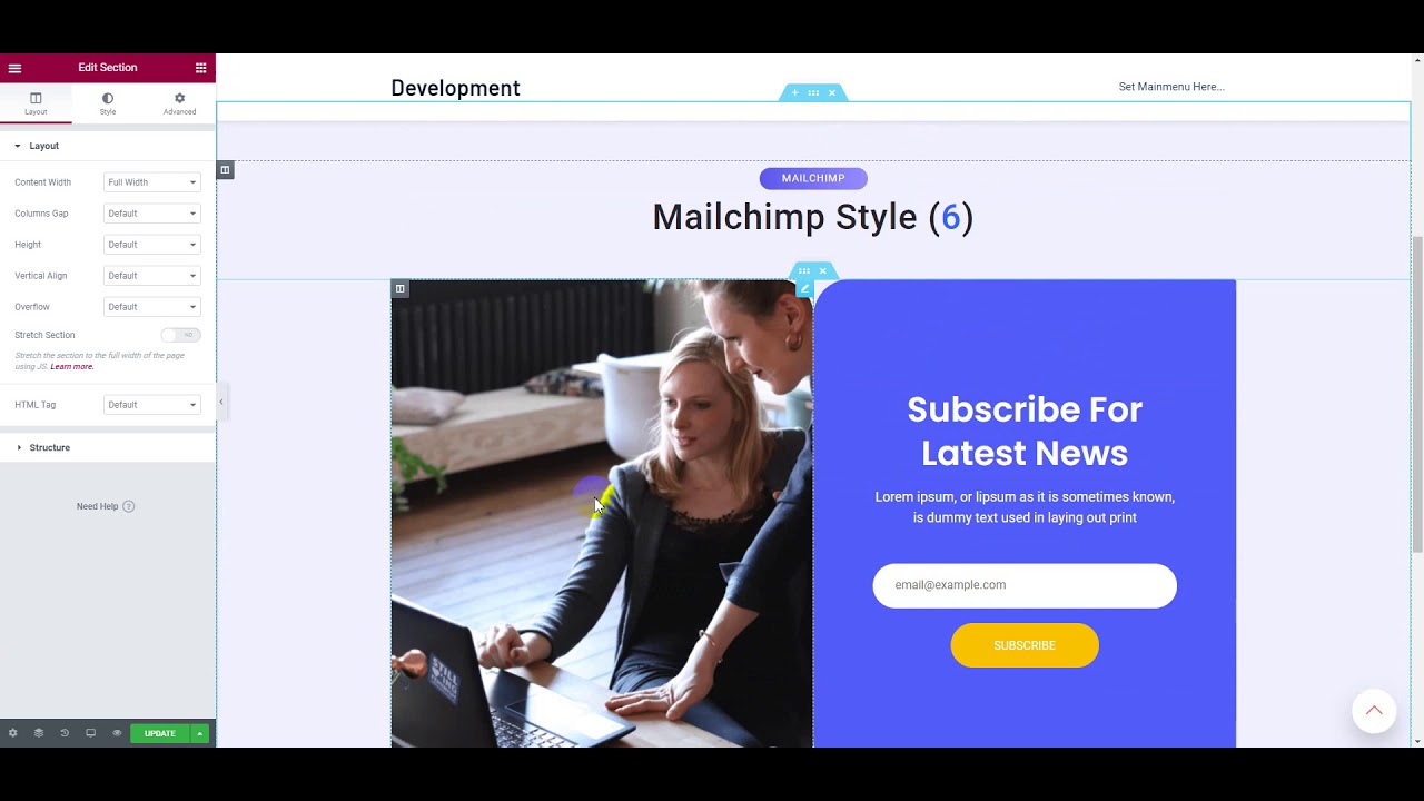 Elementor Mailchimp Widget - Elements Ready