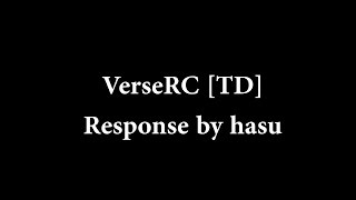 Verse RC Response #TD #VerseRC
