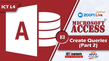 NVQ Level 4 in ICT | M5 - Microsoft Access | E5 -  Create Queries - Part 2 | Sinhala