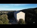 Roquefort vignes et chapelle  drone 4k