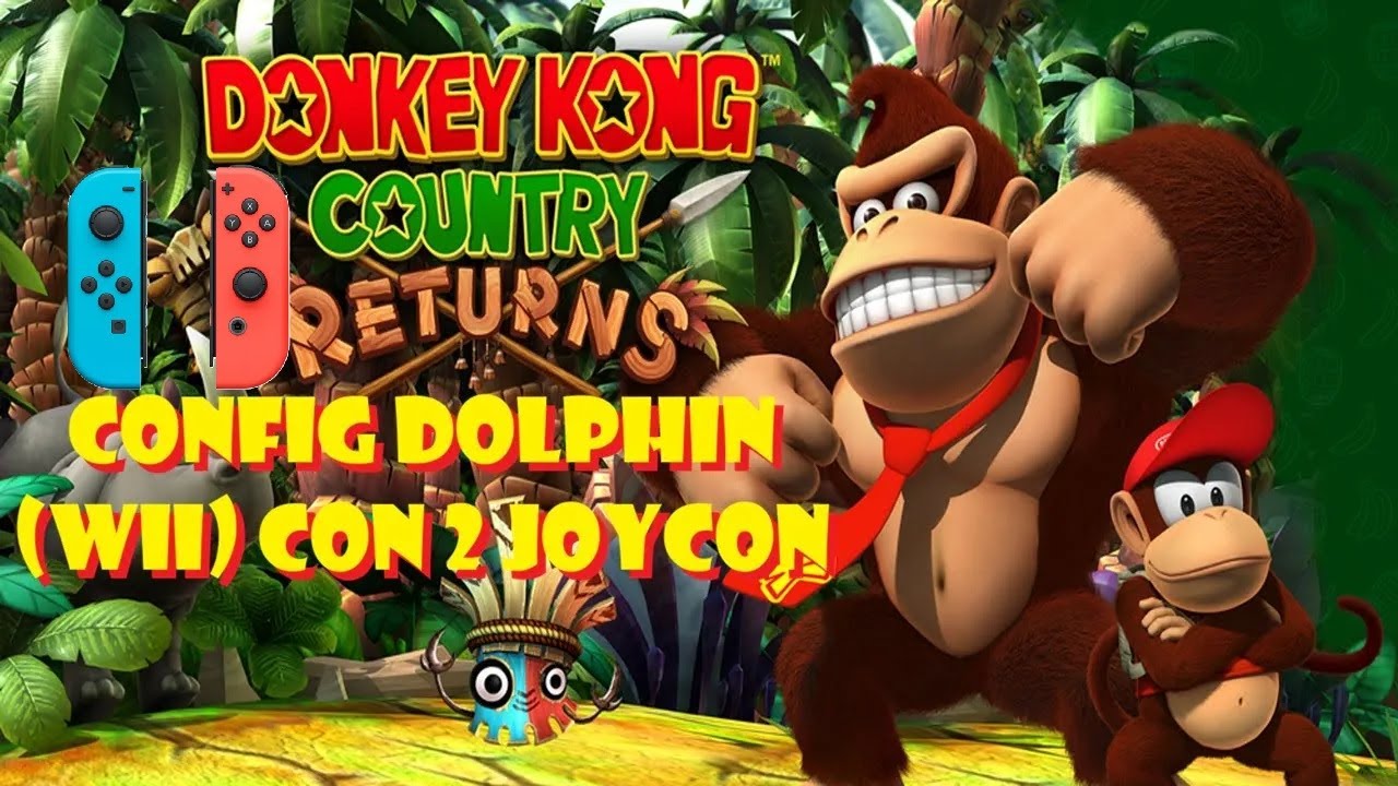 Configurar emulador Dolphin - Donkey Kong Country Returns de Wii - Jugando con 2 Joy-Con de Switch