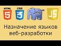 Назначение языков веб-разработки (html, css, php, js) на примере формы