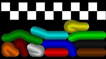 All Colors Worms RTTB Run Race ASRM in Algodoo