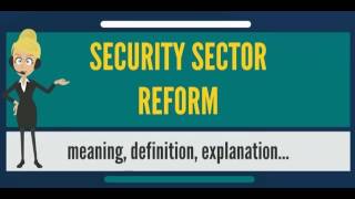 What is SECURITY SECTOR REFORM? What does SECURITY SECTOR REFORM mean?