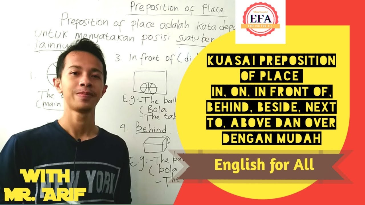 Penjelasan lengkap Preposition of Place: In, On, In front of, Behind ...
