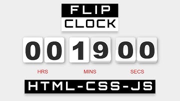 Create a Stunning Flip Clock with CSS and JavaScript Tutorial #html #css #js #flip #clock #tutorial