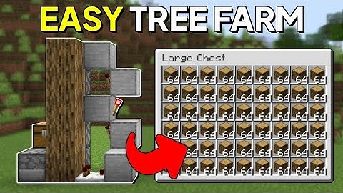 Minecraft Easy Tree Farm Tutorial - All Wood Types