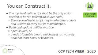 ocp 2020 tech week: how to deliver open system firmware (part 1)