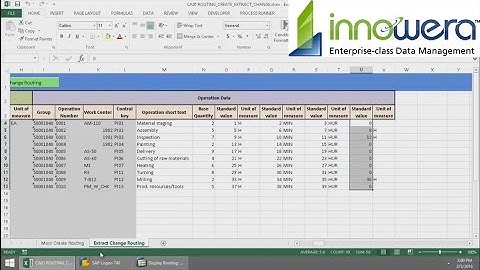 CA02 - Change Routing With Data Extraction From Excel