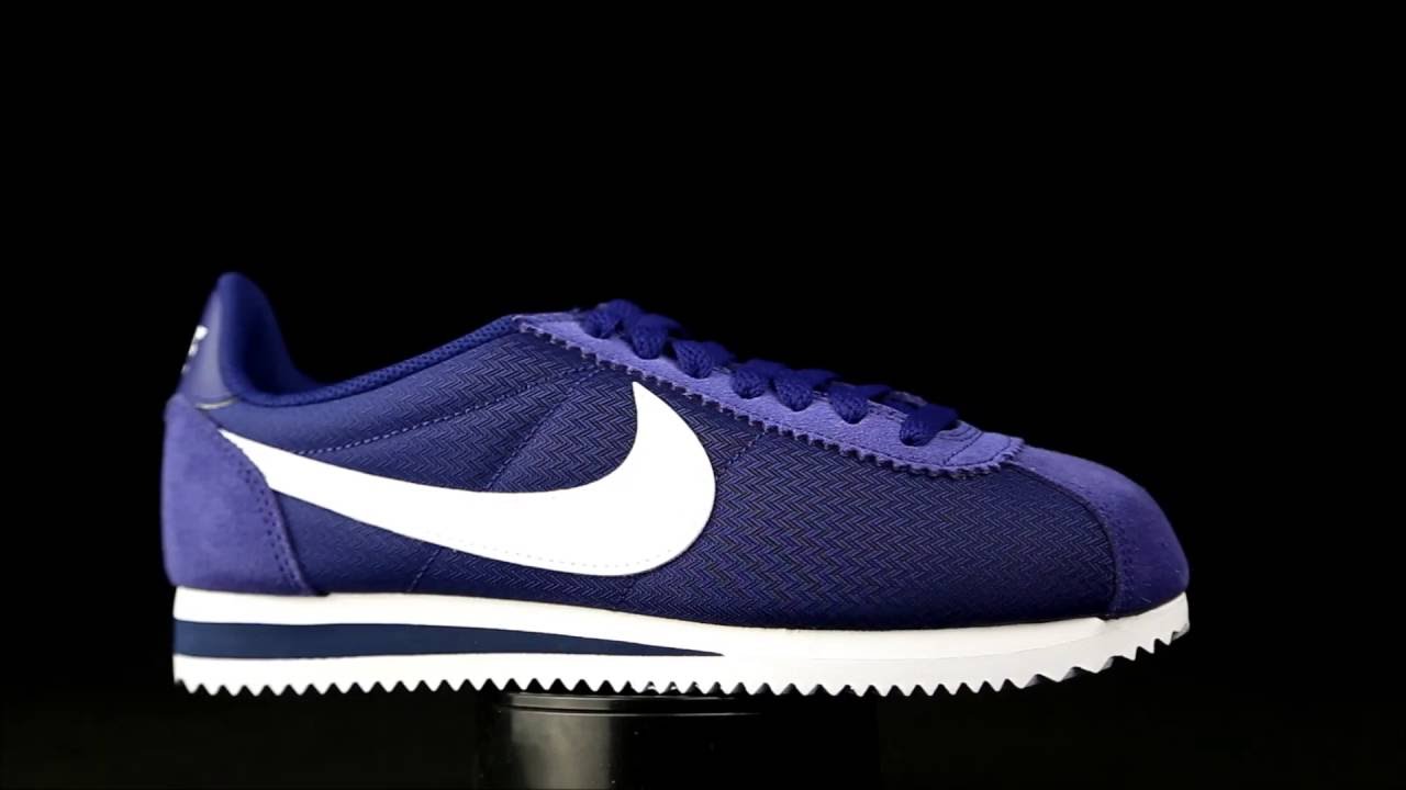 carril Porque estudiar Nike Cortez Classic azul marino. - YouTube
