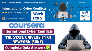 International Cyber Conflicts | SUNY | Coursera | Week 1 to 5 | Complete Quiz Answers