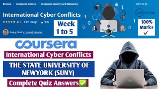 International Cyber Conflicts | SUNY | Coursera | Week 1 to 5 | Complete Quiz Answers
