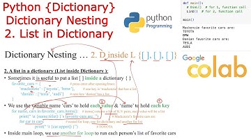 Python | Dictionary Nesting | List in Dictionary