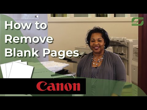 Remove Blank Pages with a Canon Copier