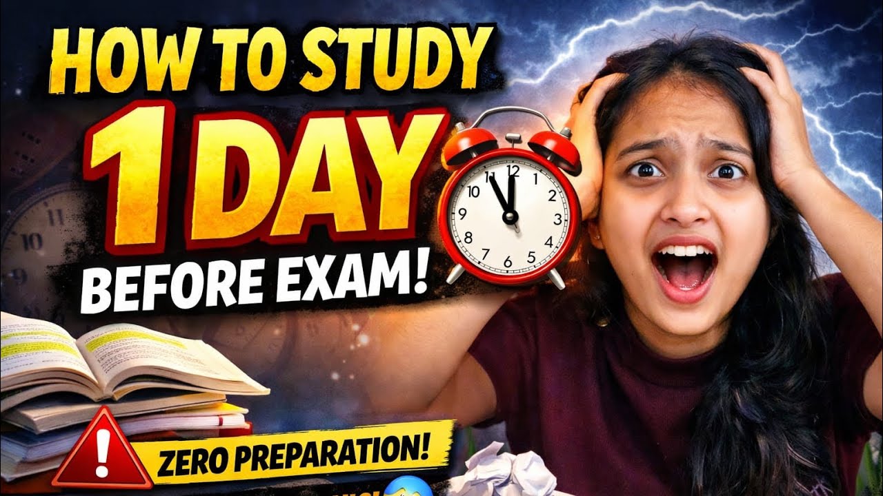 How to study 1 Day before exam ? (when you didn't study whole semester ...