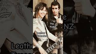 Suzi Quatro as Leather Tuscadero & Henry Winkler as The Fonz! Classic characters from a good TV show