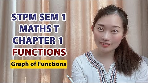 Chapter 1 Functions 【1.1 Functions - Part 4 Graph of Functions】中文讲解 STPM Maths T Sem 1