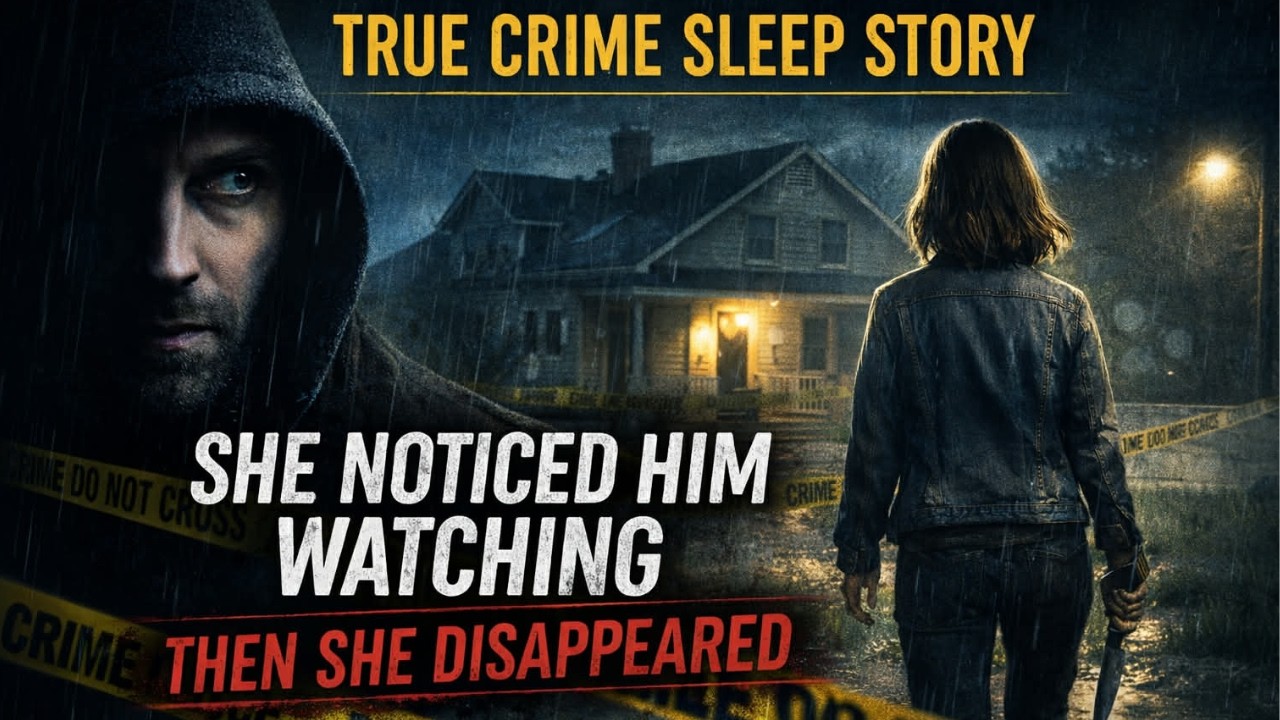 TRUE CRIME SLEEP STORIES - She Noticed Him Watching… Then She Disappeared - RAIN SOUNDS