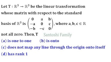 one to one onto linear transformation matrix representation iit jam 2010 linear algebra mathematics