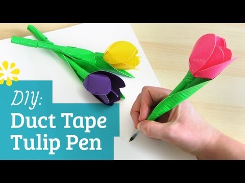 diy-duct-tape-flower-pen-|-kin-collab-|-sea-lemon