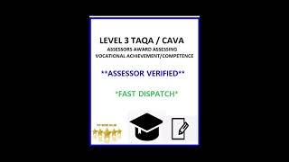 Level 3 Taqa / Cava Assessor Award Vocational Achievement Answers Pack