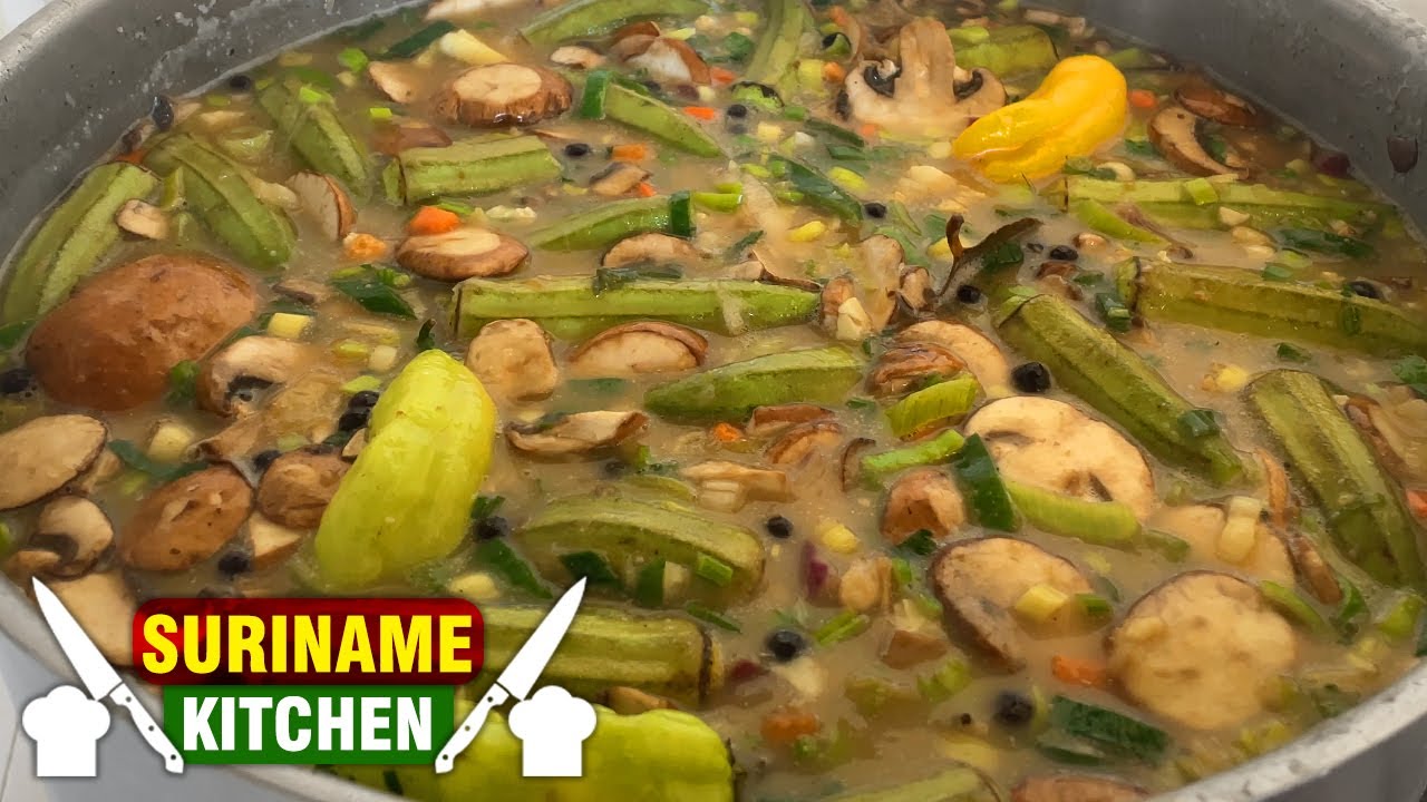 Reuze Pot Cassave Soep Maken In De Surinaamse Keuken