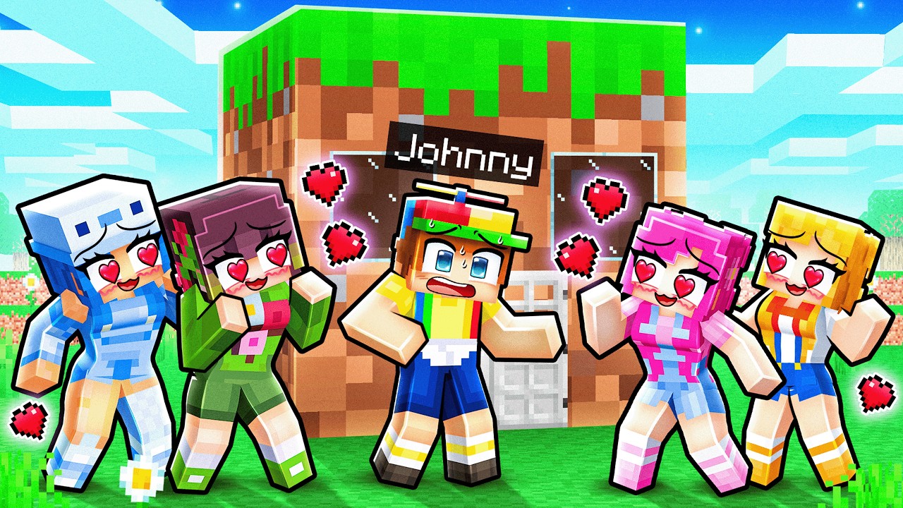 Surviving on ONE TINY BLOCK With GIRLFRIENDS in Minecraft!
