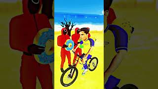 Ronaldo & Messi Donut Challenge with Squid Game! 🍩 #Messi #Ronaldo #SquidGame