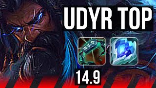 UDYR vs KAYLE (TOP) | 6 solo kills, 1100+ games, Dominating | EUW Master | 14.9