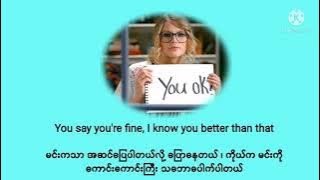 You Belong With Me - FEARLESS Taylor's Version - Myanmar Subtitles #mmsub #taylorswift #fearless