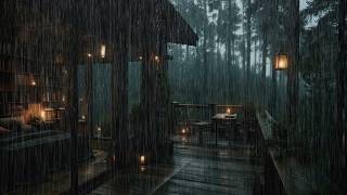Soft Night Rain in A Cozy Forest Cabin 🌧️ Relax, Calm Your Mind, Deep Sleep Fast screenshot 3