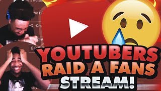 Youtubers Raid A Fans Stream Ft. Yrndj, Hankdatank25, Cheeseaholic, And Devthafinesser