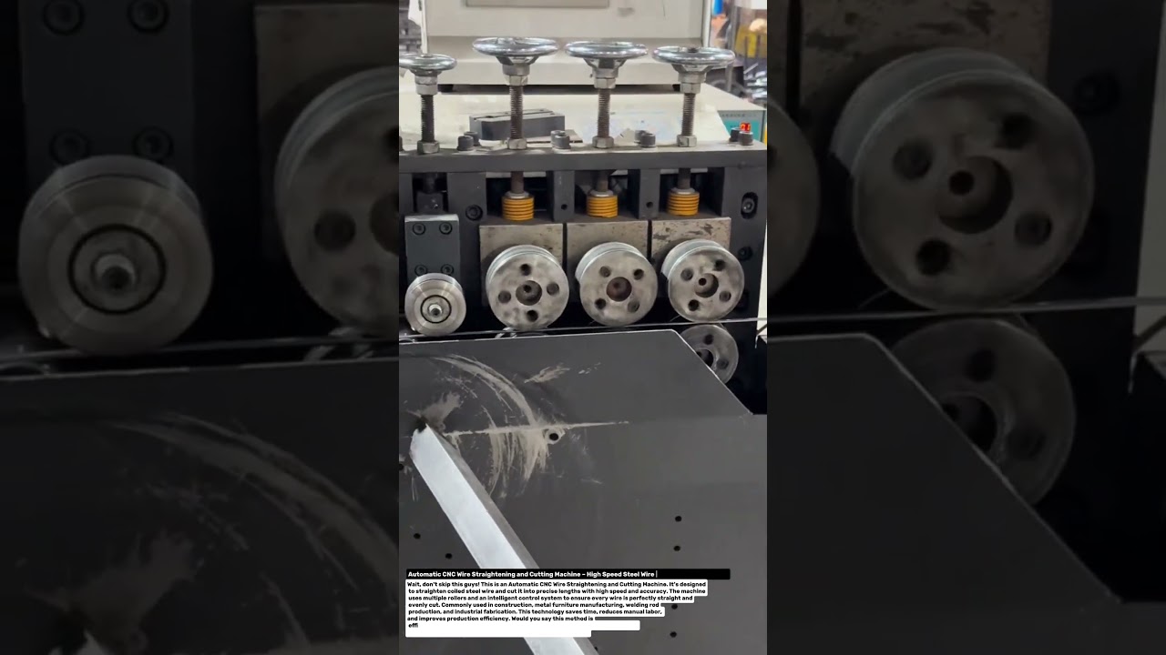Automatic CNC Wire Straightening and Cutting Machine – High Speed Steel Wire Processing Technology.