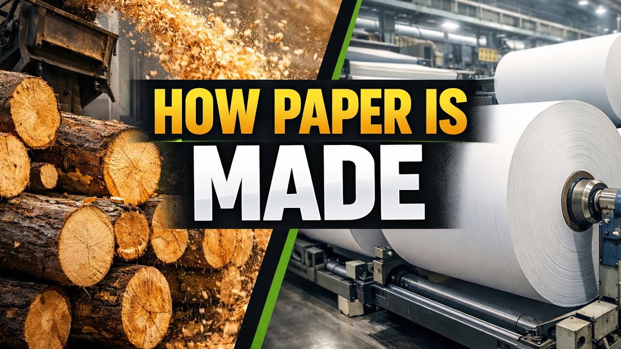 How Paper Is Made in Factory | Full Paper Manufacturing Process in USA ...