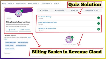 Billing Basics in Revenue Cloud | Salesforce Trailhead | Quiz Solution