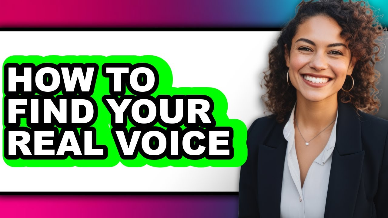 How to Find Your Real Voice - Full Guide - YouTube