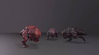 Hell Dog 2 low-poly monster