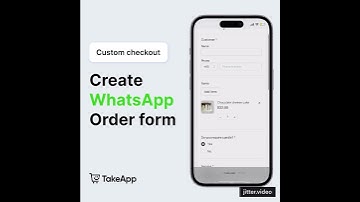 Create WhatsApp Order Form