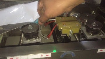 Film setting for flow packing machine