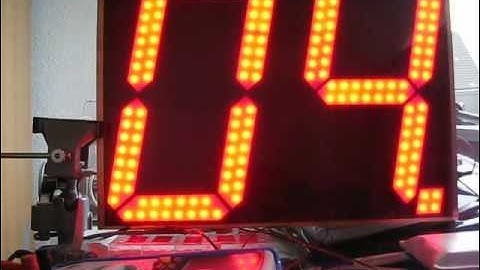 20120614 Custom build 30cm 7-Segment LED outdoor Display  (AVR)