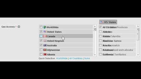 Geographical CheckBox Selector - Multiple Countries, States and Provinces