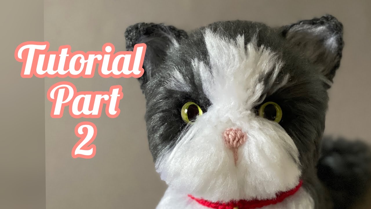 Gato peludo / Fluffy Cat Crochet tutorial part 2. Spanish voice, English captions