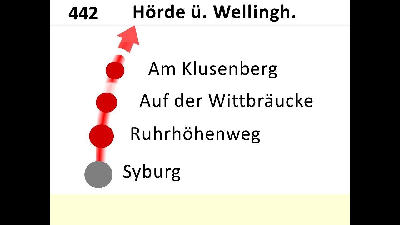 DSW21 Ansagen Bus 442 Syburg - Hörde