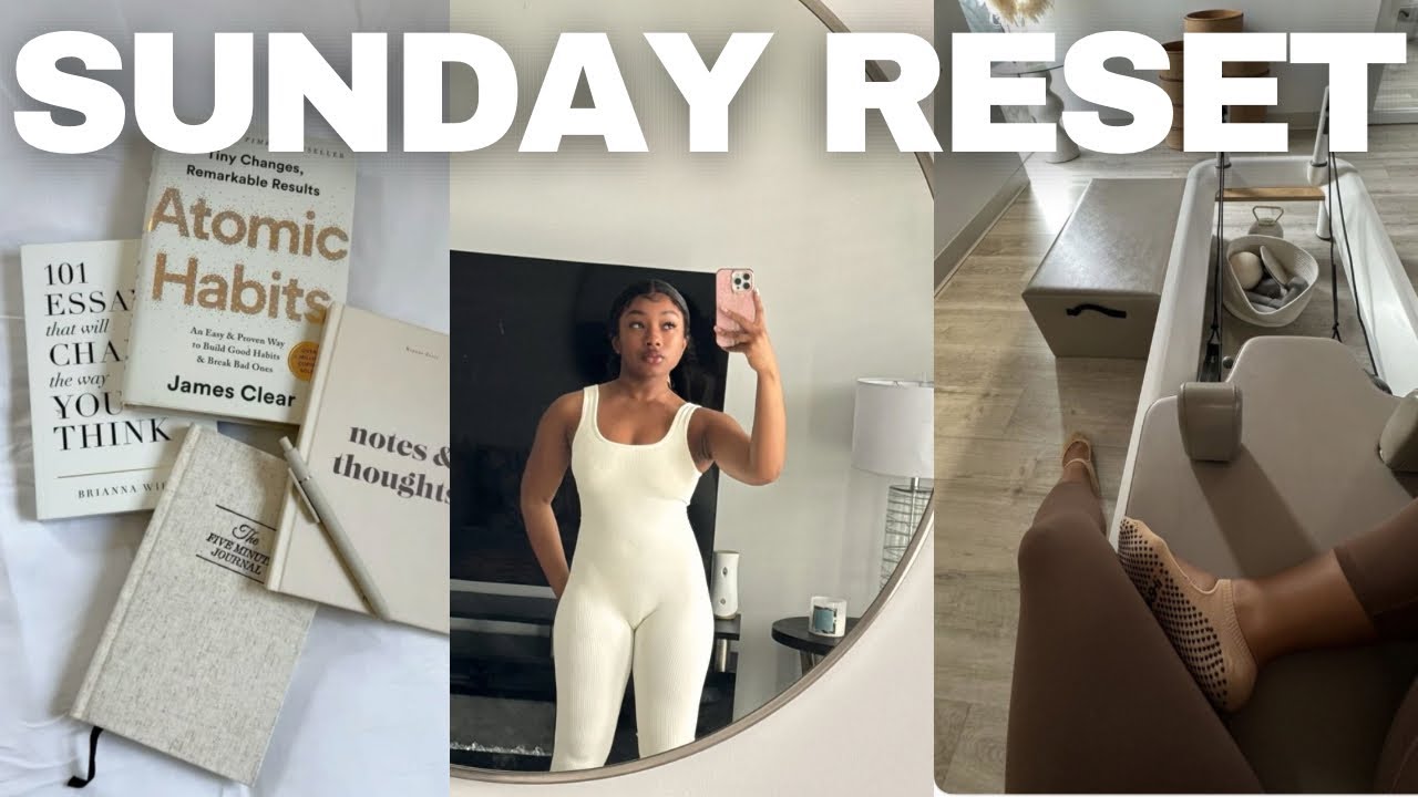 SUNDAY RESET: LIVING ALONE IN MY 20s ᡣ𐭩| fitness, deep cleaning, pilates, realistic, girl talk +more