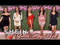 SHEIN VALENTINE&#39;S DAY HAUL 2023 | 5 VALENTINE&#39;S DAY DRESSES UNDER $50 ❤️
