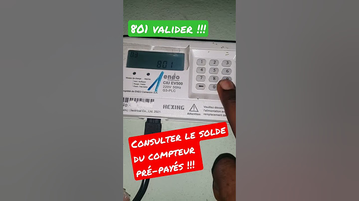 Comment consulter le solde restant du compteur électrique  pré-payés ????